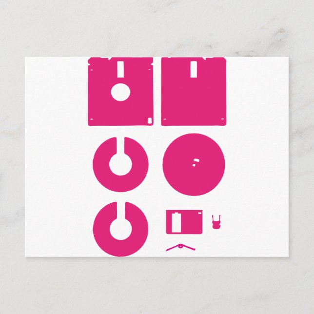 Floppy Disk Deconstructed 1.44in Postcard (Front)