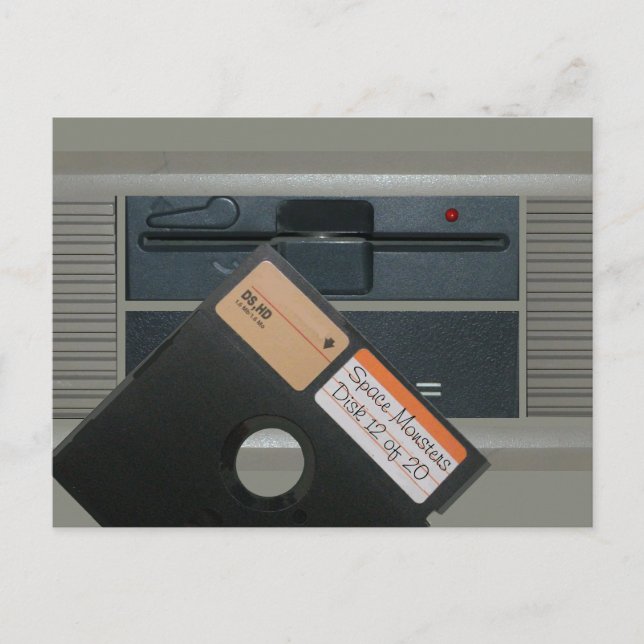 Floppy Disk Drive and Floppy Disk Postcard (Front)
