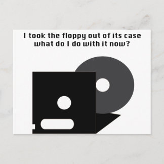 Floppy Disk Funnies Postcard