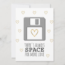 Floppy Disk Gold Heart Valentine's Day Computer