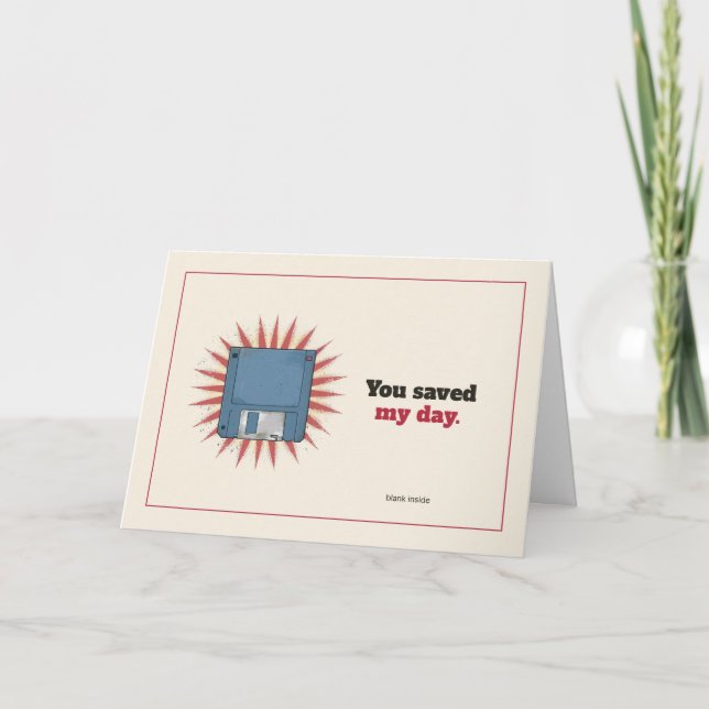 Floppy Disk Greeting Card (Front)