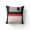 Floppy Disk Pillow - black, silver and red