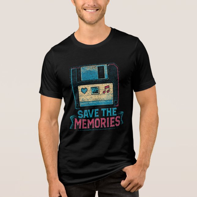 Floppy Disk Revival: Save the Memories Tri-Blend Shirt (Front)