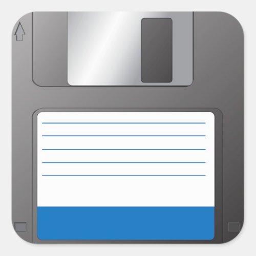 Floppy Disk Square Sticker