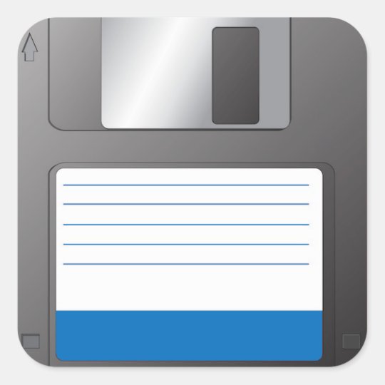 Floppy Disk Square Sticker | Zazzle.com