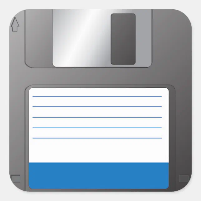 Floppy Disk Square Sticker | Zazzle