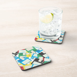 Floppy Disks Beverage Coaster