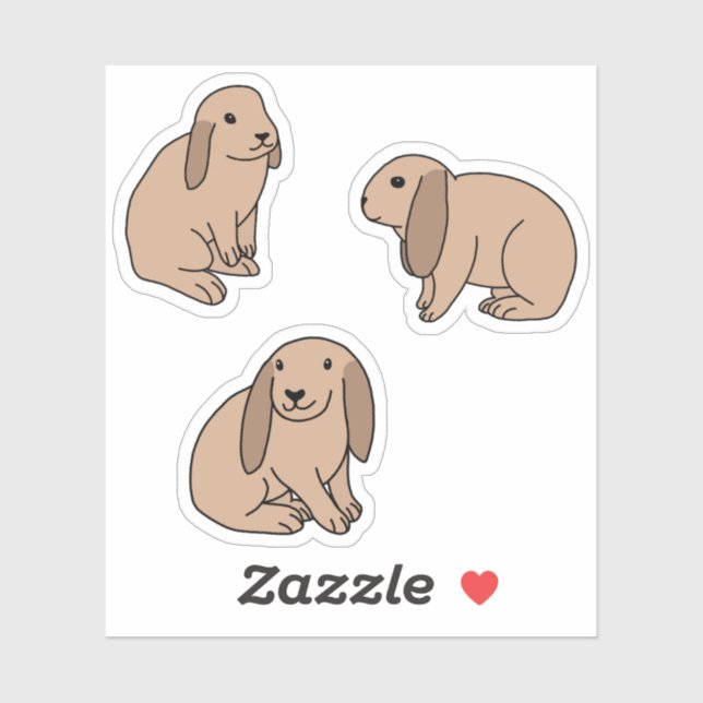 Floppy eared bunnies sticker (Sheet)