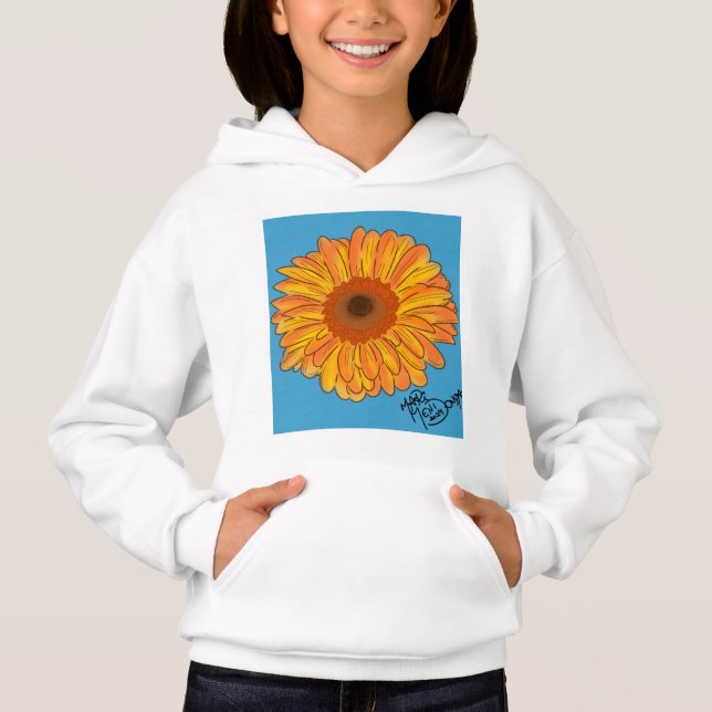 flor amarela hoodie (Front)