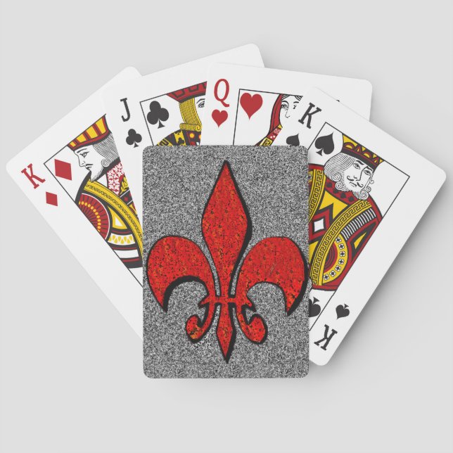 Flor-De-Lis,crest,flower-lily,dynastic,coat-of-arm Poker Cards (Back)