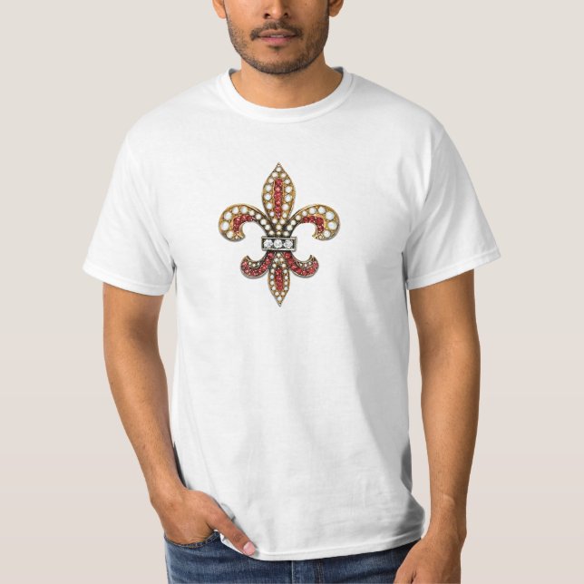 Flor De Lis Fleur De Lis Jewel new orleans T-Shirt (Front)