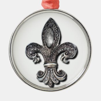 Flor De Lis Fleur De Lis Symbol New Orleans Metal Ornament by Lorriscustomart at Zazzle