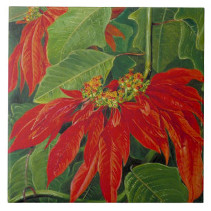 Flor de Pascua or Easter Flower, famous painting, Ceramic Tile