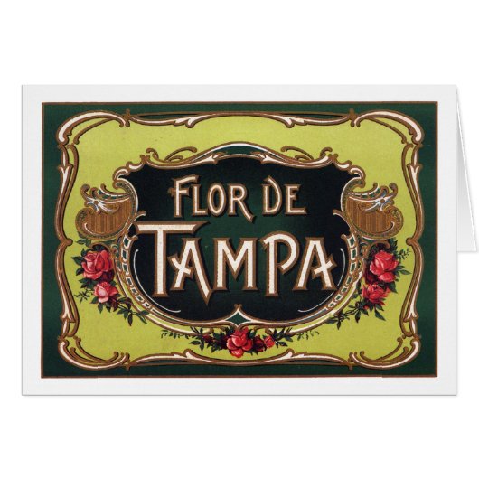 Flor de Tampa Cigar Label (Front Horizontal)