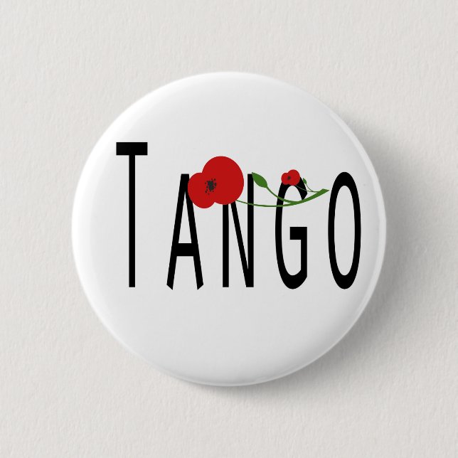 Flor de Tango Pinback Button (Front)