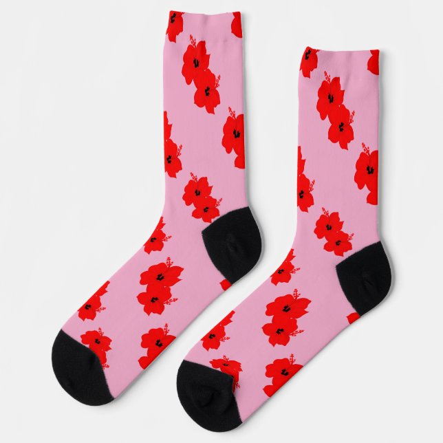 Flor del Encanto Pink Socks (Left)
