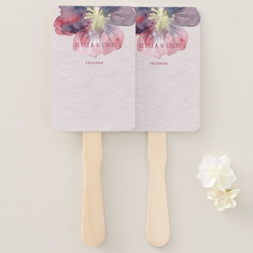 Flor Ever Wedding Program Hand Fan