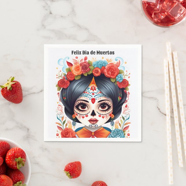  🌹 Flor y Calavera: Tribute to Dia de Muertos 🌹 Napkins (Insitu)