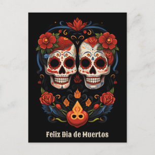 🌹 Flor y Calavera: Tribute to Dia de Muertos 🌹 Postcard