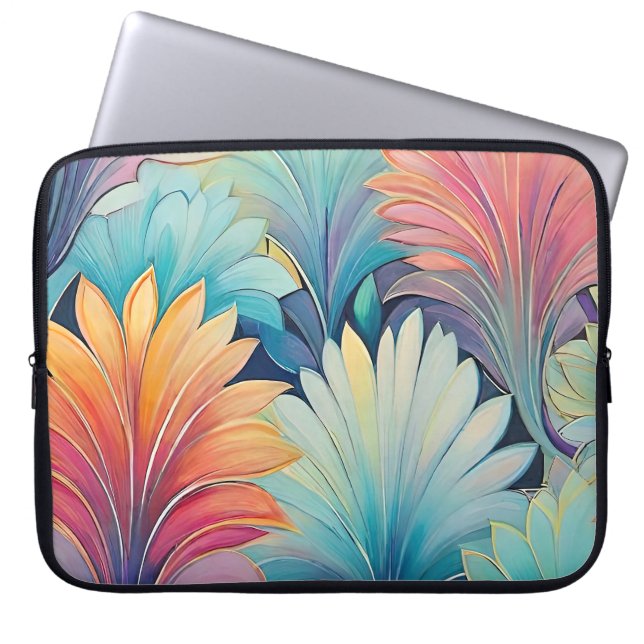 Flora 1 Floral Pastel Laptop Case (Front)