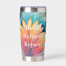 Flora 1 Floral Pastel Water Bottle