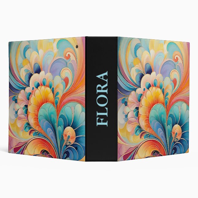 Flora 3 Floral Pastel Binder (Background)