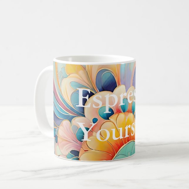 Flora 3 Floral Pastel Classic Mug (Front Left)