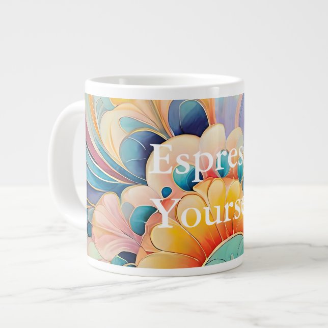 Flora 3 Floral Pastel Specialty Mug (Front Left)