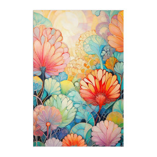 Flora 5 Floral Pastel Acrylic Wall Art