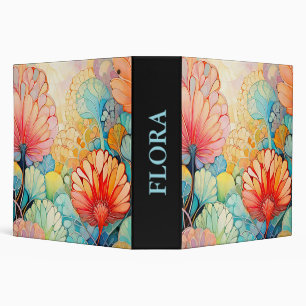 Flora 5 Floral Pastel Binder