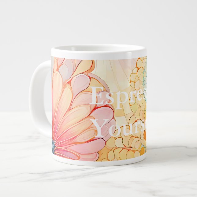 Flora 5 Floral Pastel Specialty Mug (Front Left)