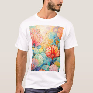 Flora 5 Floral Pastel T-Shirt