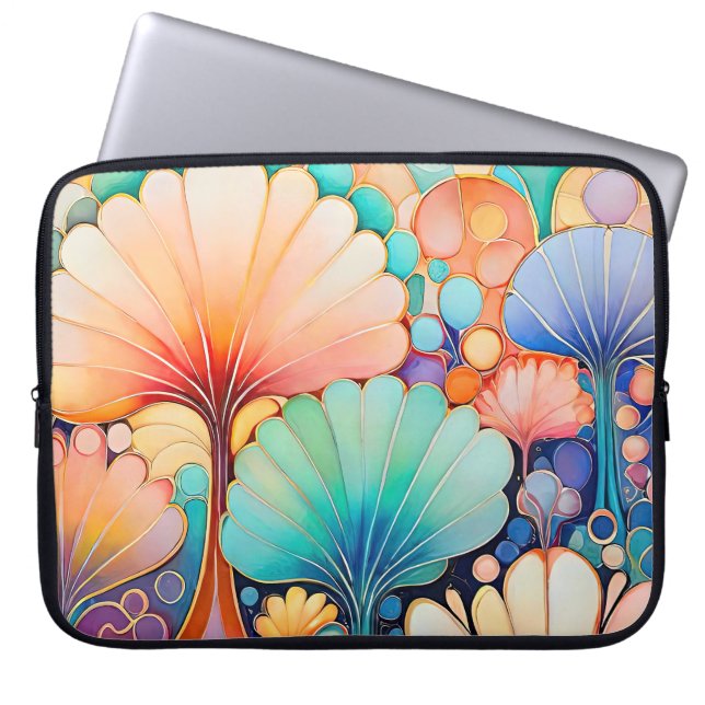 Flora 6 Floral Pastel Laptop Case (Front)