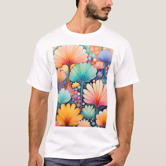 Flora 6 Floral Pastel  T-Shirt (Front)