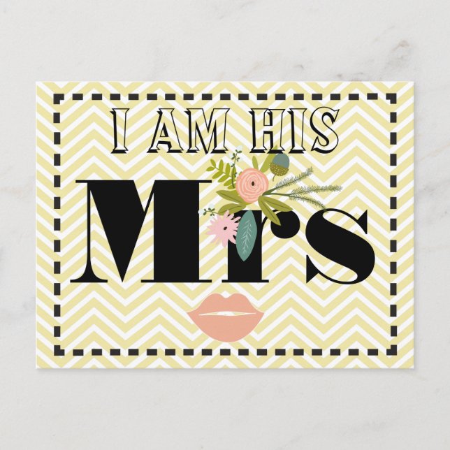 Flora and Fauna I am His Mrs Postcard (Front)