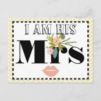 Flora and Fauna I am His Mrs Postcard