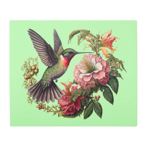 flora and fauna metal print