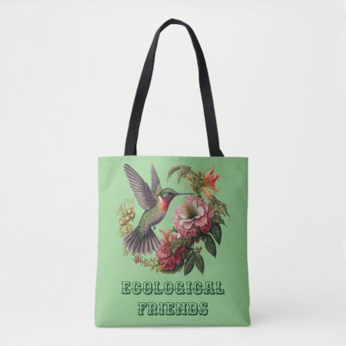 flora and fauna tote bag