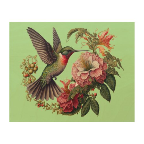 flora and fauna wood wall art