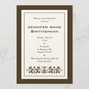 Flora Bee Bridal Shower Invitation