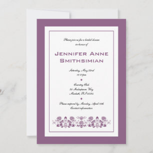 Flora Bee Bridal Shower Invitation