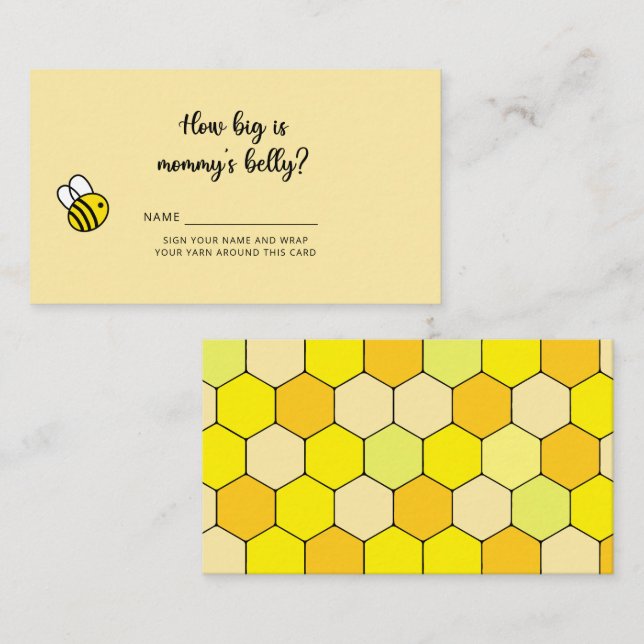 Flora Bee - how big is mommy's belly Enclosure Card (Front/Back)