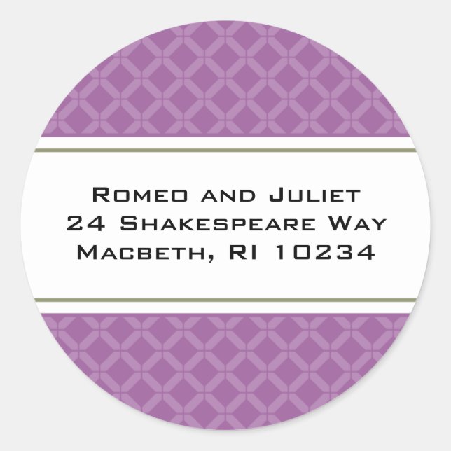 Flora Bee Registry Card Classic Round Sticker (Front)