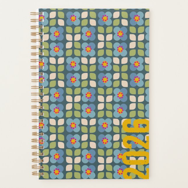 FLORA BLUSH - Botanical Pattern Planner (Front)