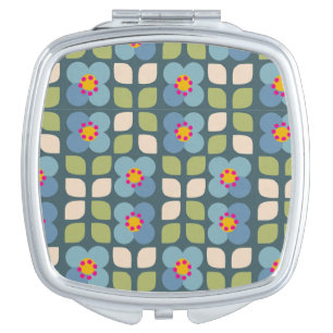 FLORA BLUSH - Floral Compact Mirror
