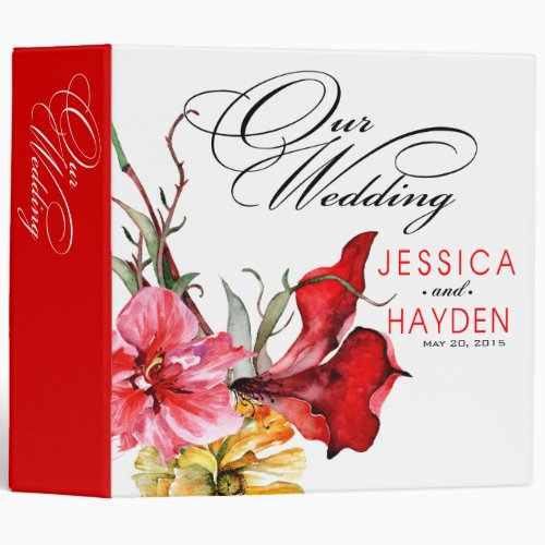 Flora Botanica Watercolor Wedding Album Binder