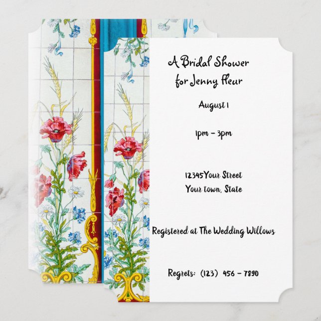 Flora Bridal Shower Invitation (Front/Back)