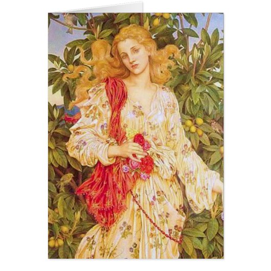 Flora by Evelyn de Morgan Cards (Front)