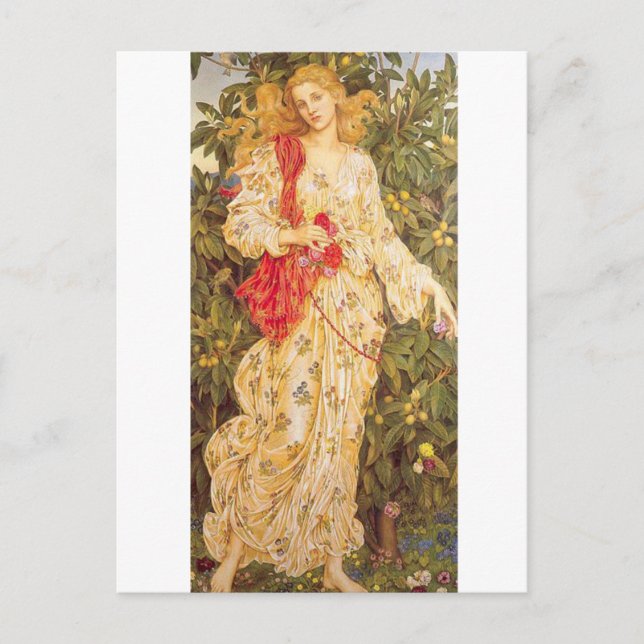 Flora by Evelyn de Morgan Postcard (Front)
