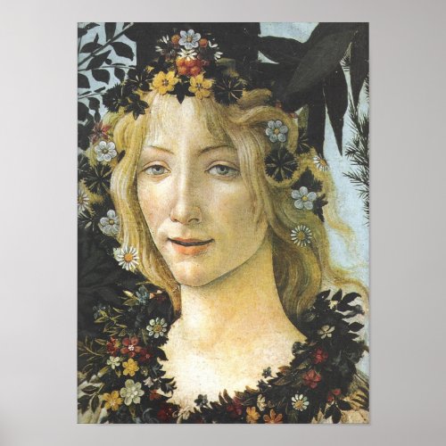 Flora detail of Primavera Botticelli Fine Art Poster